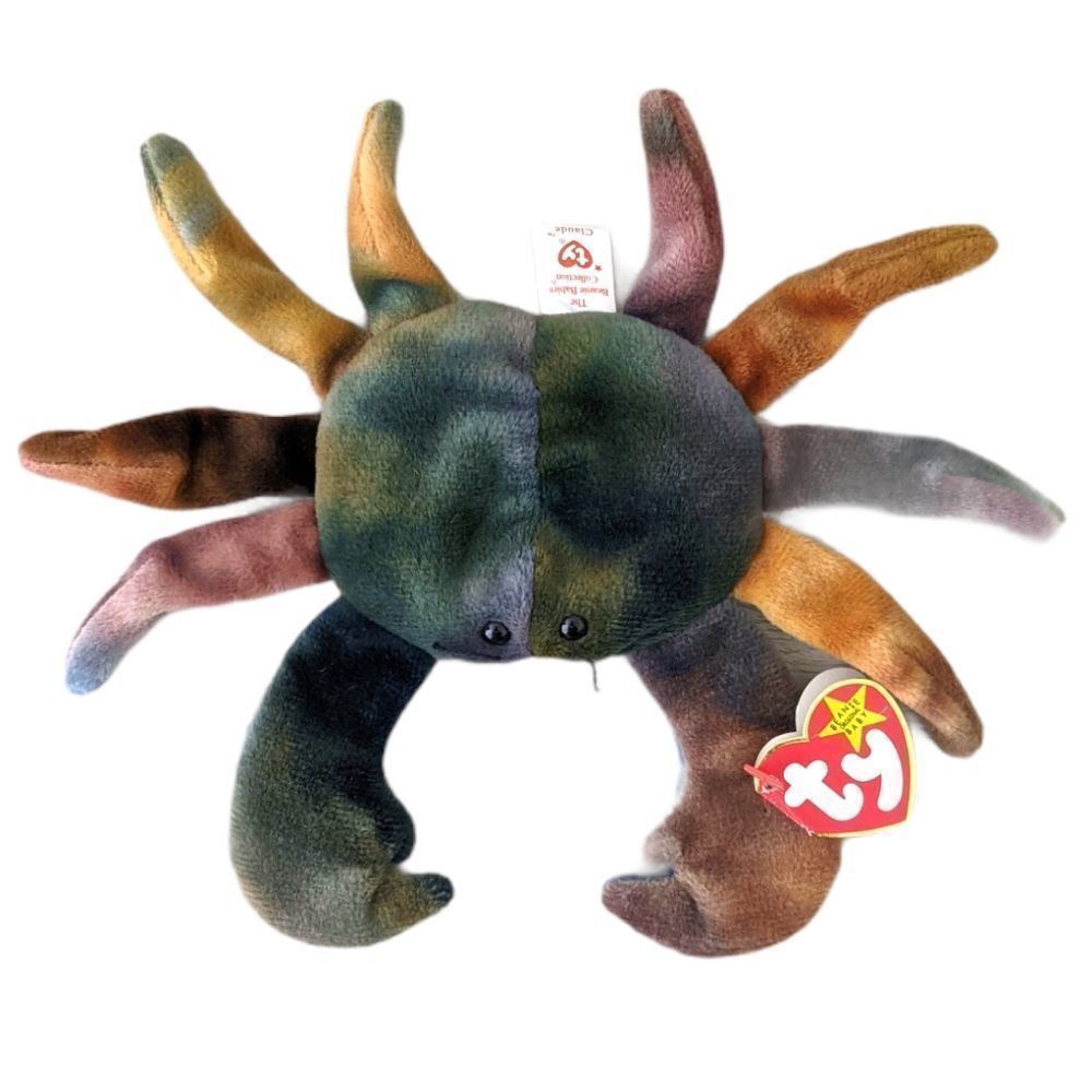 Ty Beanie Babies Claude The Crab Rare New with Tags 1996